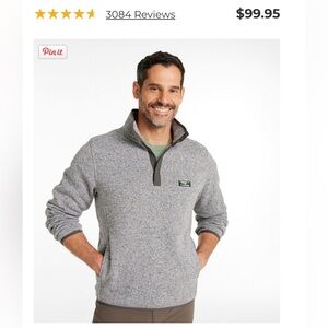 L.L. Bean Men's Sweater Fleece Pullover
